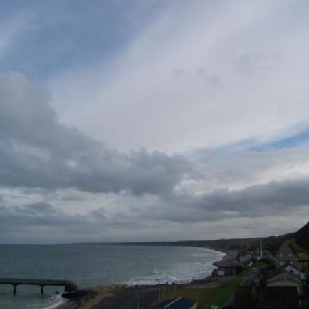 Vue d'Omaha Beach secteur Charlie.