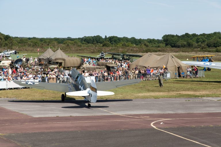 normandy airfield camp en juin 2019 dans la mache pour le 75ème anniversaire du D-Day