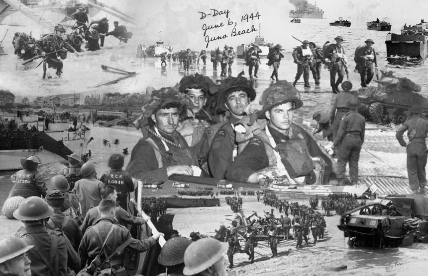 carte postale du centre Juno Beach pour le 75ème anniversaire du Jour J